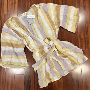 New NWT L*Space REVOLVE Pfeiffer Dress SOLD OUT Wrap Kimono Sleeve‎ Size Large